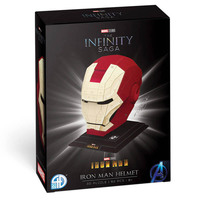 4D Puzzle Marvel Iron Man Helmet Style #1 Gold and Red