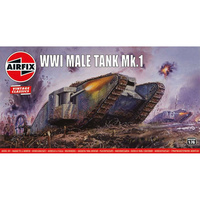 Airfix 1/76 WWI "Male" Tank Mk.I Plastic Model Kit 01315V
