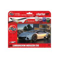 Airfix 1/43 Starter Set - Lamborghini Huracán EVO Plastic Model Kit