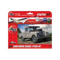 Airfix 1/43 Starter Set - Land Rover Series 1 Pick-Up Plastic Model Kit