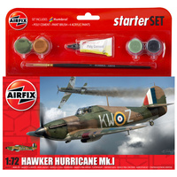 Airfix 1/72 Hawker Hurricane Mk. 1 Starter Set Plastic Model Kit 55111