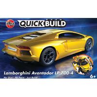 Airfix 1/24 Quickbuild Lamborghini Aventador - Yellow Plastic Model Kit
