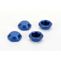 Alpha Serrated Cap Nut M12*1.25 Blue (4pcs)-Alumina material