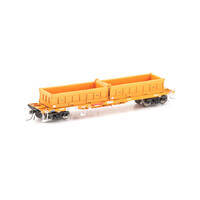 Auscision HO NQJX Container Wagon with Spoil Bins Rail Corp Orange NCW-334 Car Pack