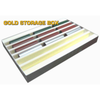 Auscision HO Gold storage box - horizontal foam slots 