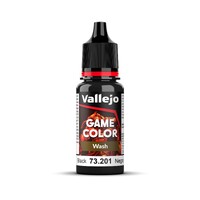 Vallejo Game Colour Wash Black  18ml Acrylic Paint - New Formulation