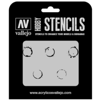 Vallejo 1/35 Drum Oil Markings Stencil