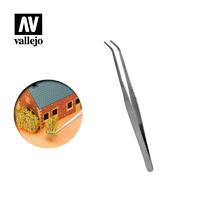 Vallejo Strong Curved Stainless Steel Tweezers (175 mm)