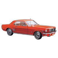 Classic Carlectables 1/18 1966 Pony Mustang RHD Signal Flare Red Diecast Car