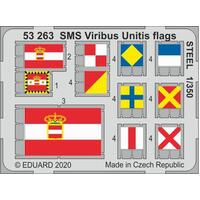 Eduard 53263 1/350 SMS Viribus Unitis flags STEEL Photo etched parts for Trumpeter