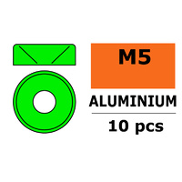 G-Force Washer M5 Green for Countersunk Aluminium (10pcs) GF-0405-051