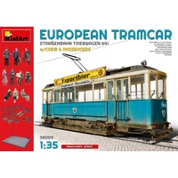 Miniart 1/35 European Tramcar (Strassenbahn Triebwagen 641) with Crew & Passengers 38009 Plastic Model Kit