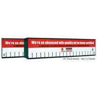 On Track Models HO 40' Curtain Sided Containers Rondo