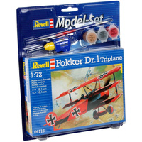 Revell 1/72 Model Set Fokker Dr.1 Triplane - 64116 Plastic Model Kit