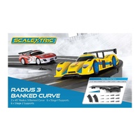 Scalextric Banked Curve 45 Degrees (2) With Supports Radius 3
