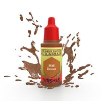 The Army Painter Warpaints Washes: Mid Brown - 18ml Acrylic Paint