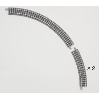 Tomix N Curve Track 7" Radius, 2 Each 30 & 60° Sections