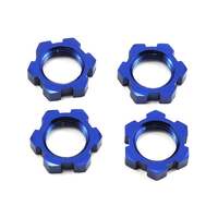 Traxxas Sledge/X-Maxx/E-Revo VXL 17mm Splined Wheel Nut (Blue) (4)