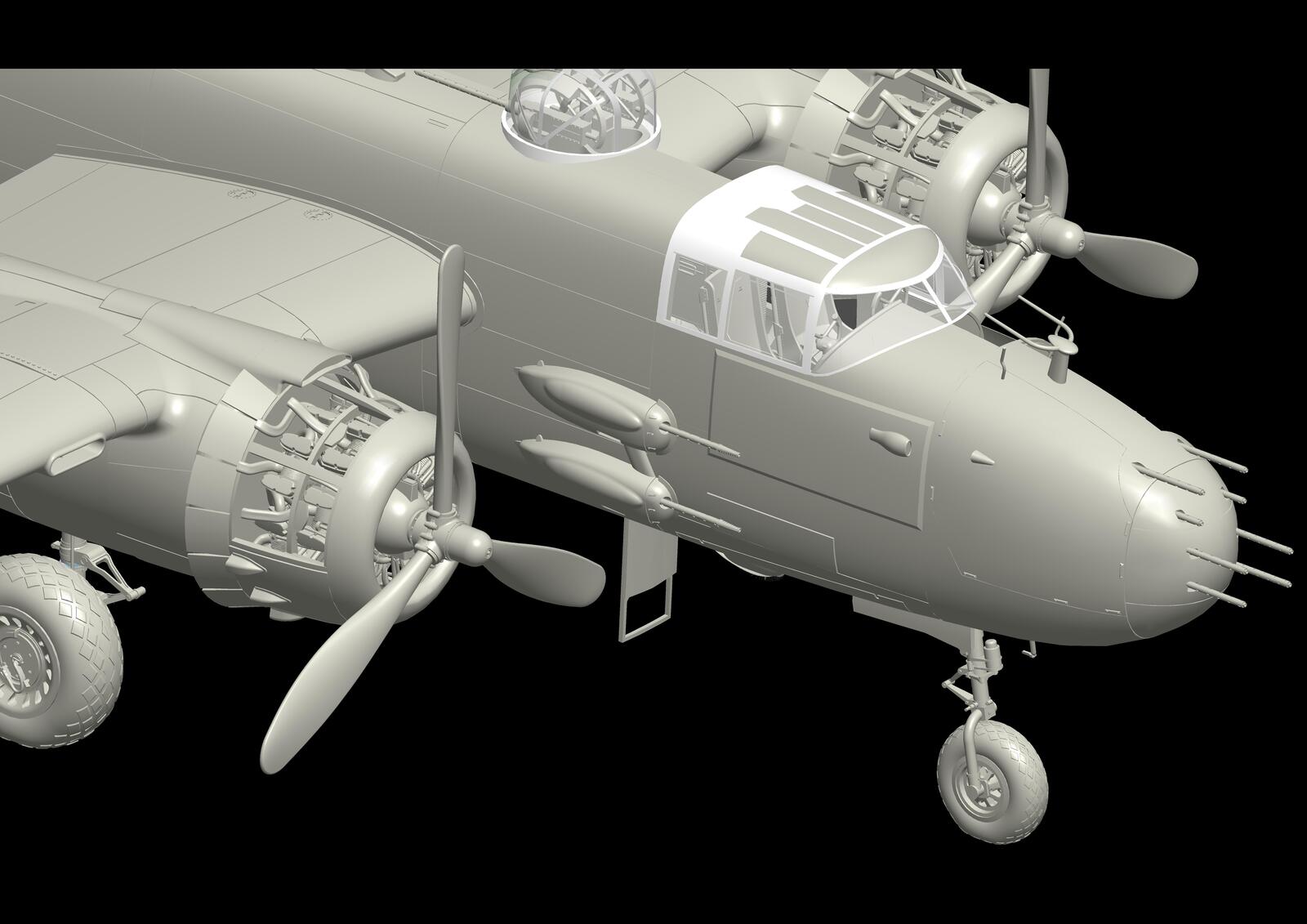 Hong Kong Models 1/32 B-25J Mitchell Strafer HKM01E02