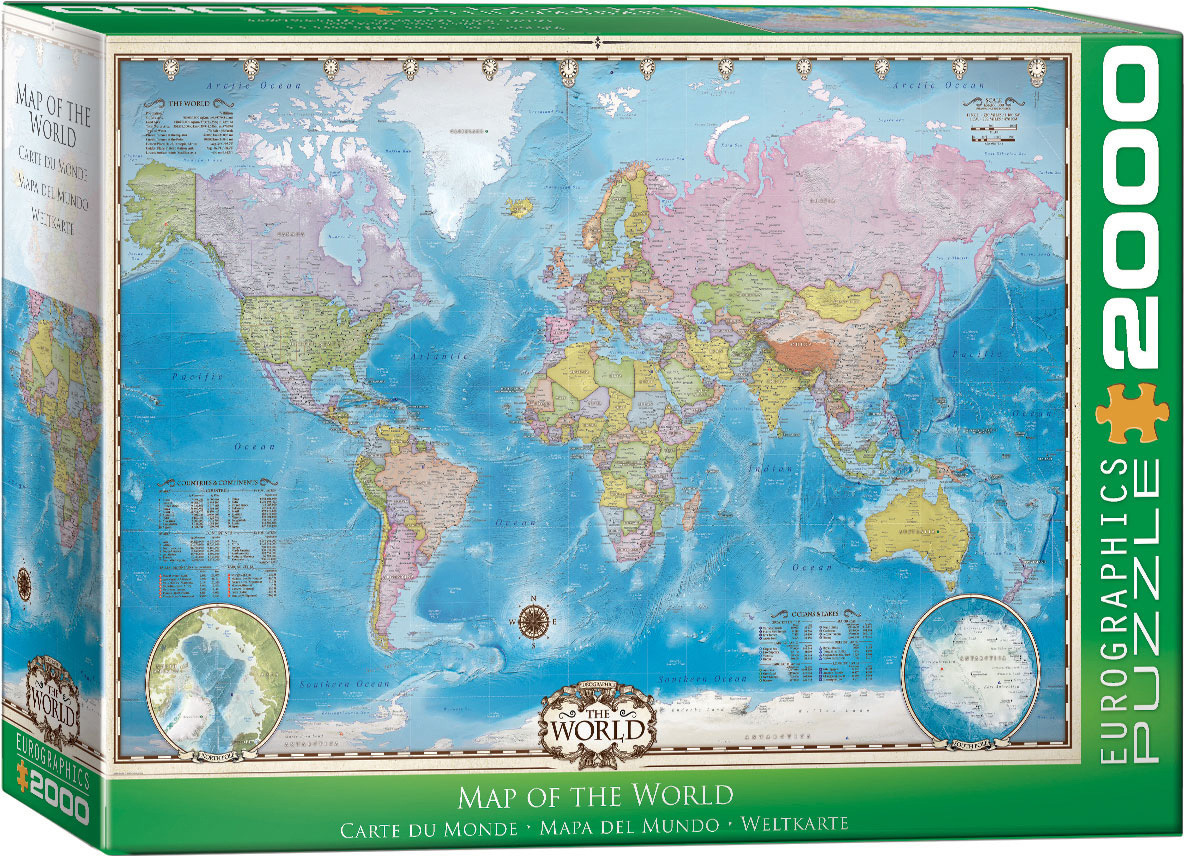 Eurographics 2000pc Map Of The World Jigsaw Puzzle - Eurographics Puzzles