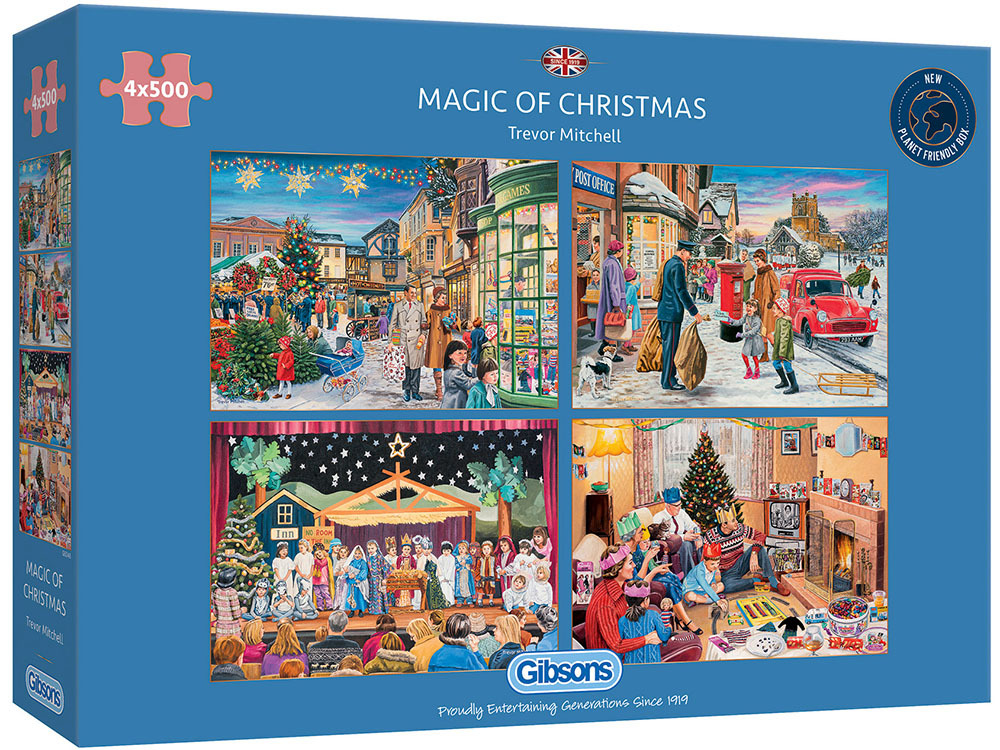 Gibsons 4x500pc Magic Of Christmas Jigsaw Puzzle