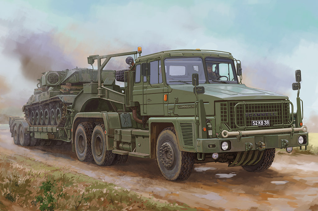 HobbyBoss 1/35 Scammell Commander w/ 62 tonne Crane Fruehauf semi ...