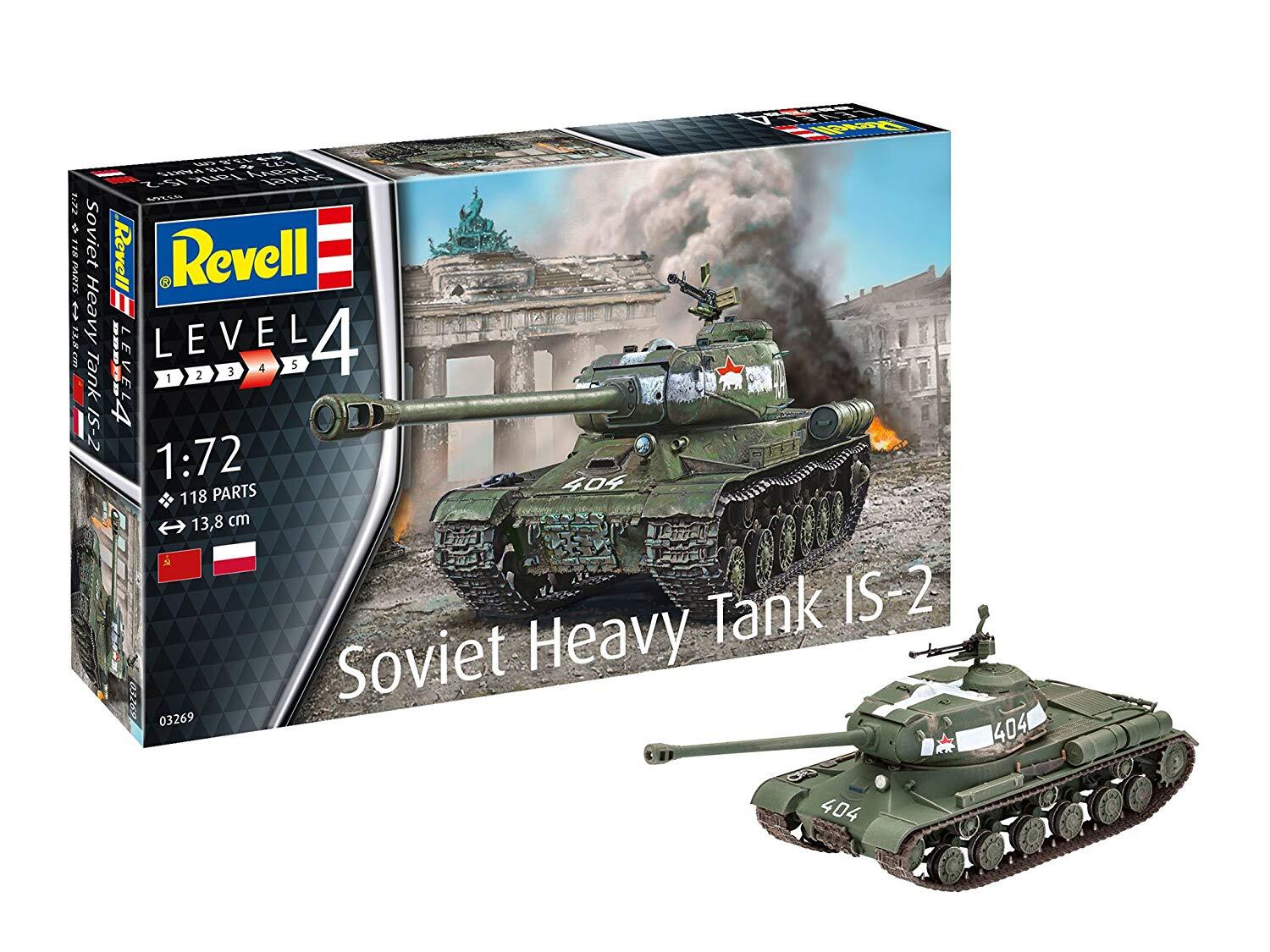  Revell  1 72 Soviet Heavy Tank IS 2  03269 Plastic Model Kit