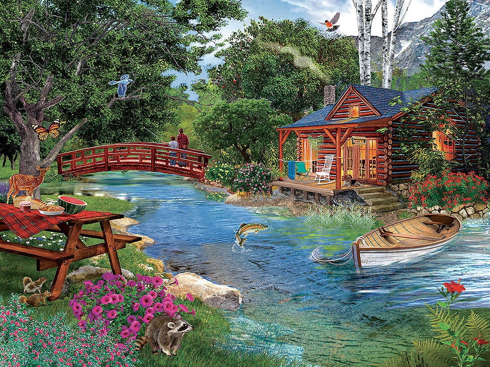 SUNS OUT 1000PC AFTERNOON FISHING JIGSAW PUZZLE