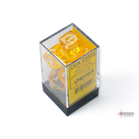 Chessex 23072 Translucent Polyhedral Yellow/White 7-Die Set