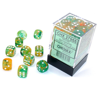 Chessex Nebula® 12mm d6 Spring/white Luminary Luminary Dice Block™ (36 dice) CHX27955