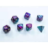 Chessex 20649 Gemini Mini Purple-Teal/Gold 7-Die Set