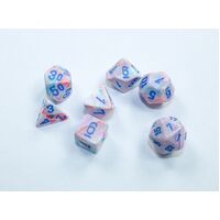 Chessex 20544 Festive Mini Pop Art/Blue 7-Die Set