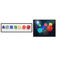 Chessex Prism Translucent GM and Beginner Player Polyhedral 7-Die Set CHX23099