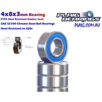 Plaig Bearings 4x8x3mm Bearing - Rubber Seals MR84-2RS