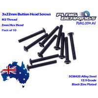 Plaig Bearings 3x22mm Button Head Screws