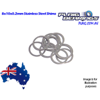 Plaig Bearings Shims 8x10 - 0.2mm Thickness - Stainless Steel