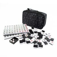 Mahjong Travel Case - Classic Set w/ Black Tiles