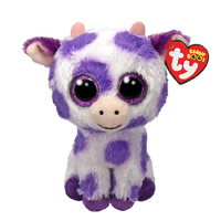 TY Beanie Boos ETHEL - Purple Spots Cow