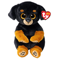 TY Beanie Bellies RANDI - Black Rottweiler Plush Toy