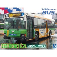 Aoshima 1/32 Tokyo Metropolitan Bus (Hino Blue Ribbon II) Plastic Model Kit