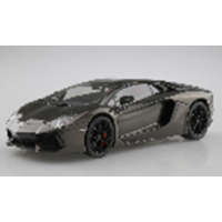 Aoshima 1/24 '11 Lamborghini Aventador Gunmetallic Plastic Kit