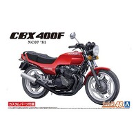 Aoshima 1/12 Honda NC07 CBX400F Monza Red Plastic Model Kit