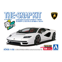 Aoshima 1/32 SNAP Lamborghini Countach LPI 800-4 (White) Plastic Model Kit