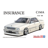 Aoshima 1/24 Nissan Cima Y31 '89 Insurance Plastic Model Kit