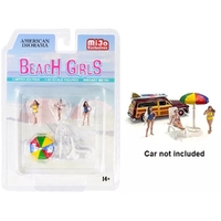 American Diorama 1/64 Beach Girls Diecast Figure Set Accessory