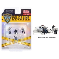 American Diorama 1/64 Police Line - 1 Diecast Figure Set Accessory