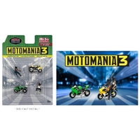 American Diorama 1/64 MotoMania - 3 Diecast Figure Set Accessory