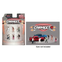 American Diorama 1/64 Car Meet - 4 Diecast Figure Set Accessory