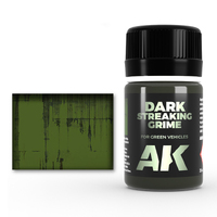 AK Interactive Weathering: Streaking Grime For Dark Vehicles 35ml Enamel Paint [AK024]