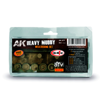 AK Interactive Weathering: Heavy Muddy Enamel Paint Set